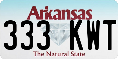 AR license plate 333KWT