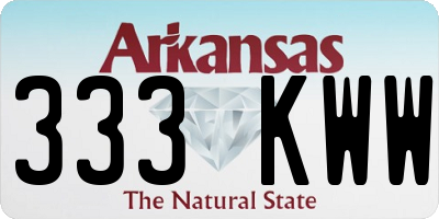 AR license plate 333KWW