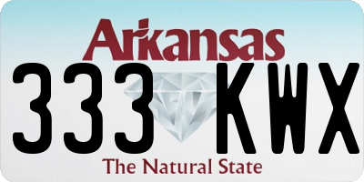 AR license plate 333KWX