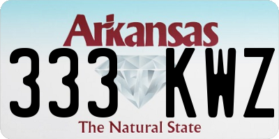 AR license plate 333KWZ