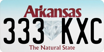 AR license plate 333KXC