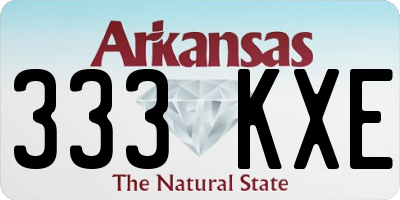 AR license plate 333KXE