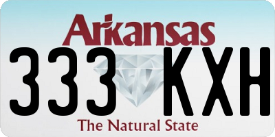 AR license plate 333KXH