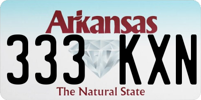 AR license plate 333KXN