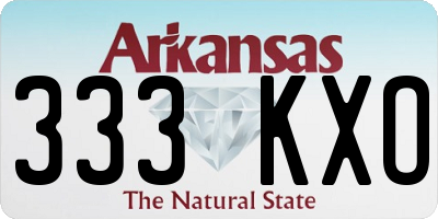 AR license plate 333KXO