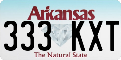 AR license plate 333KXT