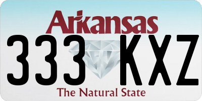 AR license plate 333KXZ