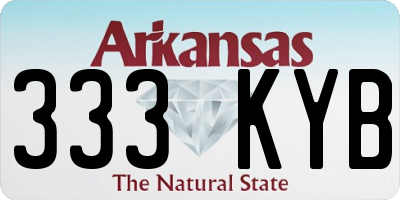 AR license plate 333KYB