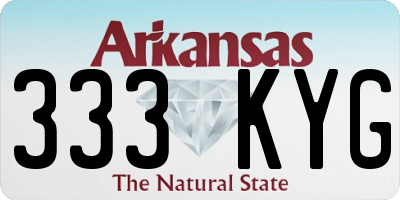 AR license plate 333KYG