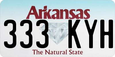 AR license plate 333KYH