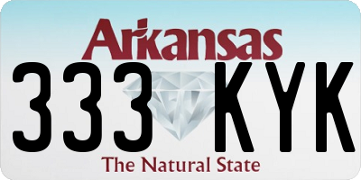 AR license plate 333KYK