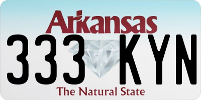 AR license plate 333KYN