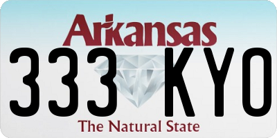AR license plate 333KYO