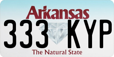 AR license plate 333KYP