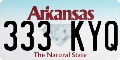 AR license plate 333KYQ