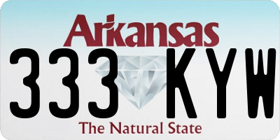 AR license plate 333KYW