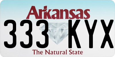 AR license plate 333KYX