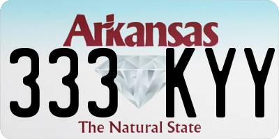 AR license plate 333KYY