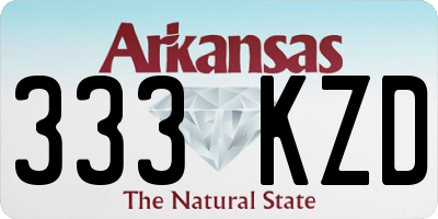 AR license plate 333KZD