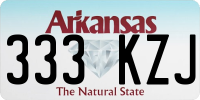 AR license plate 333KZJ