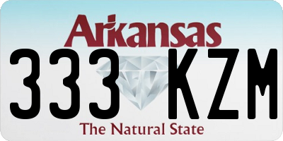 AR license plate 333KZM