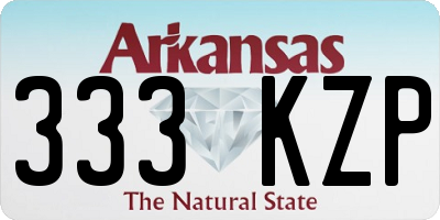 AR license plate 333KZP