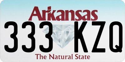 AR license plate 333KZQ