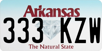 AR license plate 333KZW