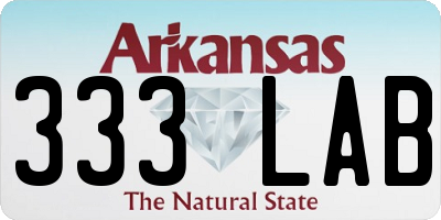 AR license plate 333LAB