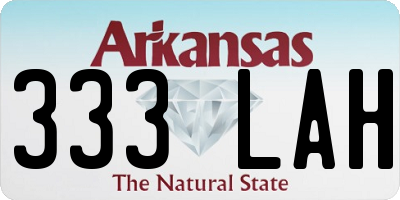 AR license plate 333LAH