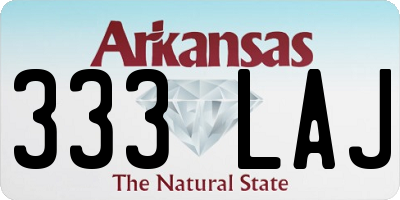 AR license plate 333LAJ