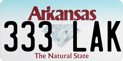AR license plate 333LAK