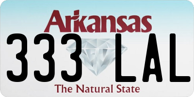 AR license plate 333LAL