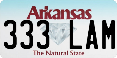AR license plate 333LAM