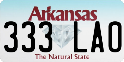 AR license plate 333LAO