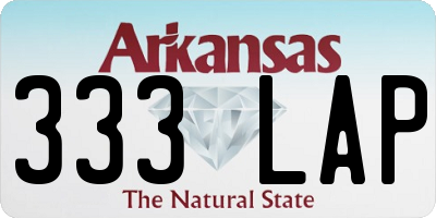 AR license plate 333LAP