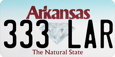 AR license plate 333LAR