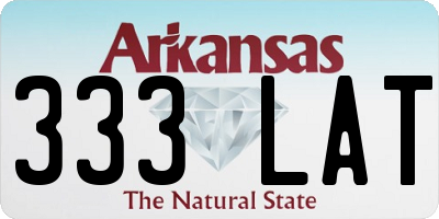 AR license plate 333LAT