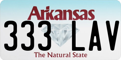 AR license plate 333LAV
