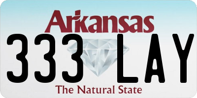 AR license plate 333LAY