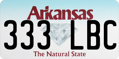AR license plate 333LBC