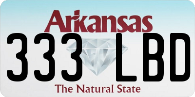 AR license plate 333LBD