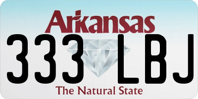 AR license plate 333LBJ