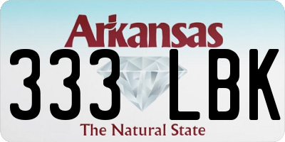 AR license plate 333LBK