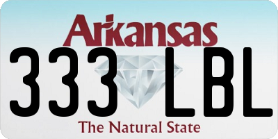 AR license plate 333LBL