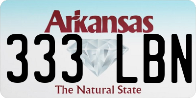 AR license plate 333LBN