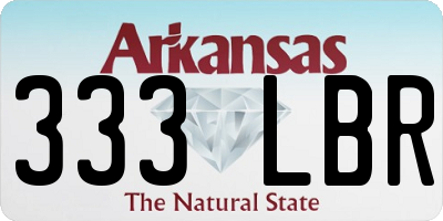 AR license plate 333LBR