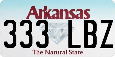 AR license plate 333LBZ