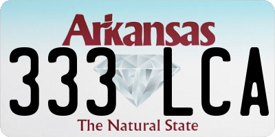 AR license plate 333LCA