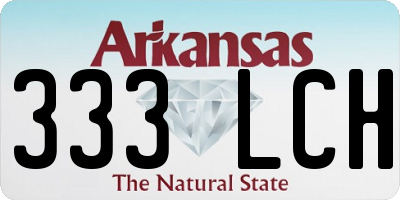AR license plate 333LCH